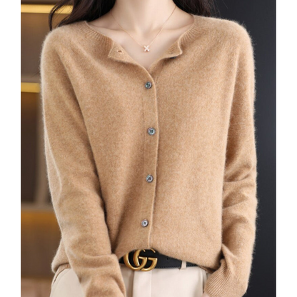 Cozy Women's Crew Neck Wool Blend Sweater