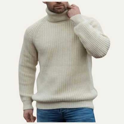 Thick Men's Wool Crew Neck Winter Sweater