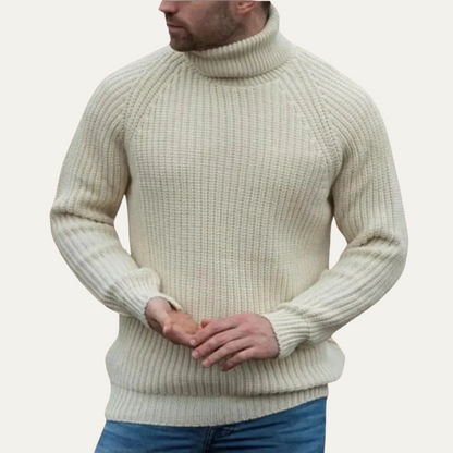Thick Men's Wool Crew Neck Winter Sweater