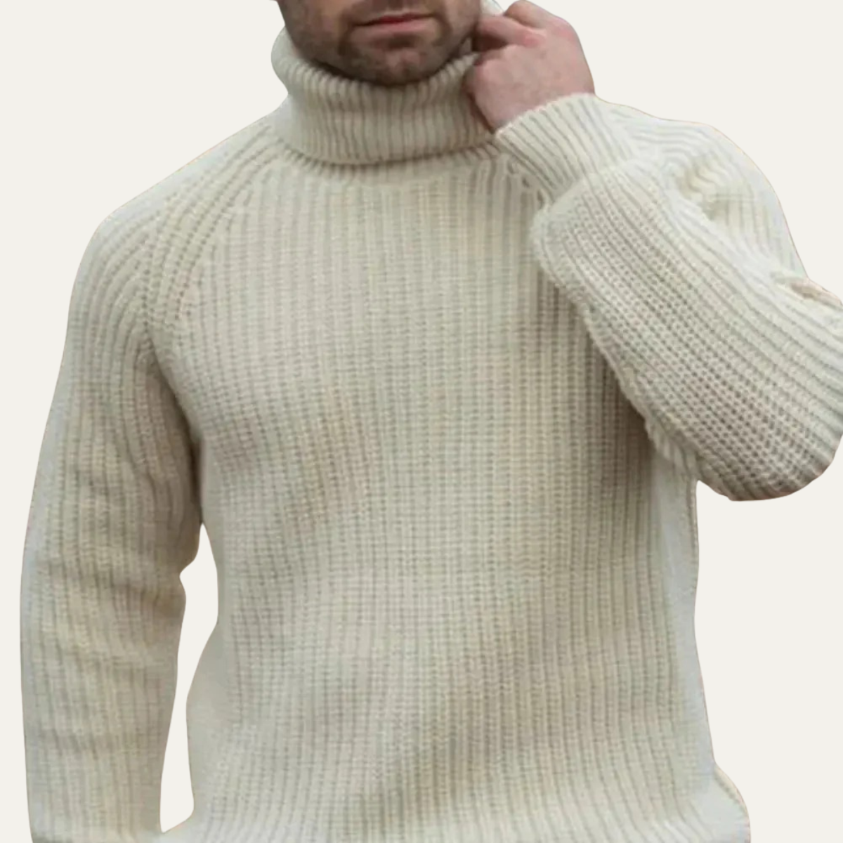 Thick Men's Wool Crew Neck Winter Sweater