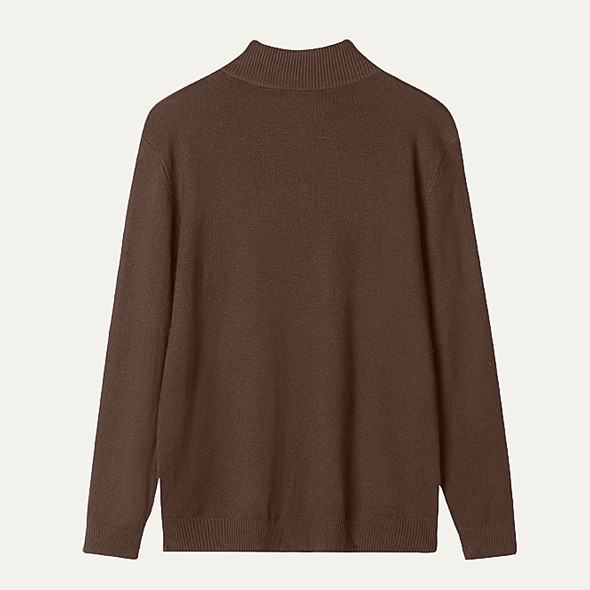 Luxury Men's Soft Mock Neck Zip Sweater