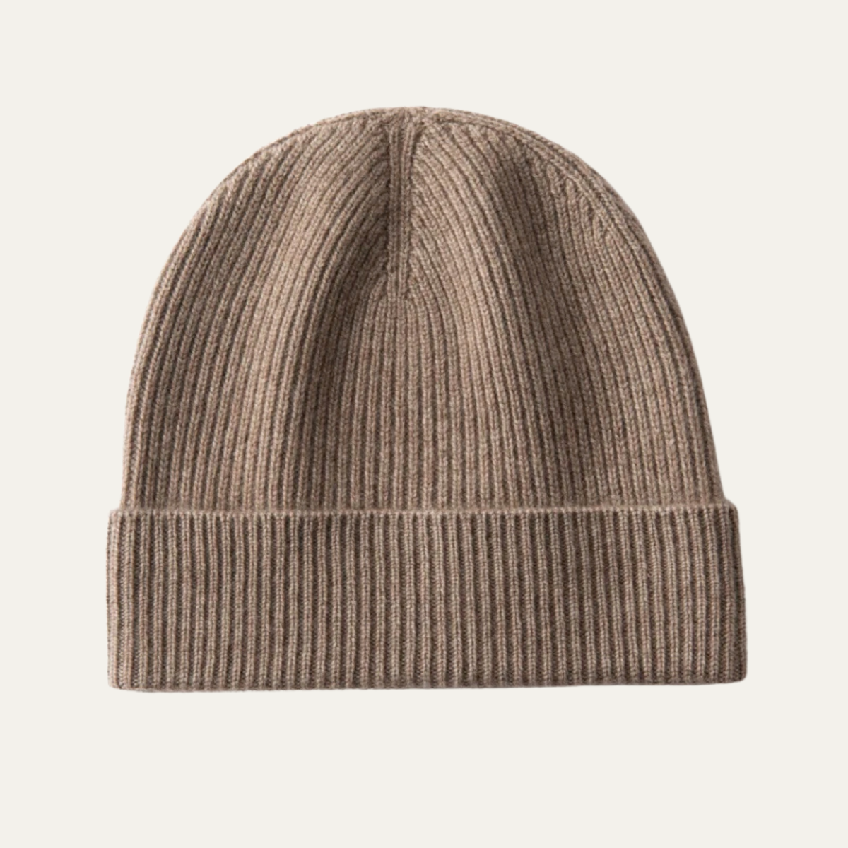 Warm Mens Ribbed Cashmere Winter Hat