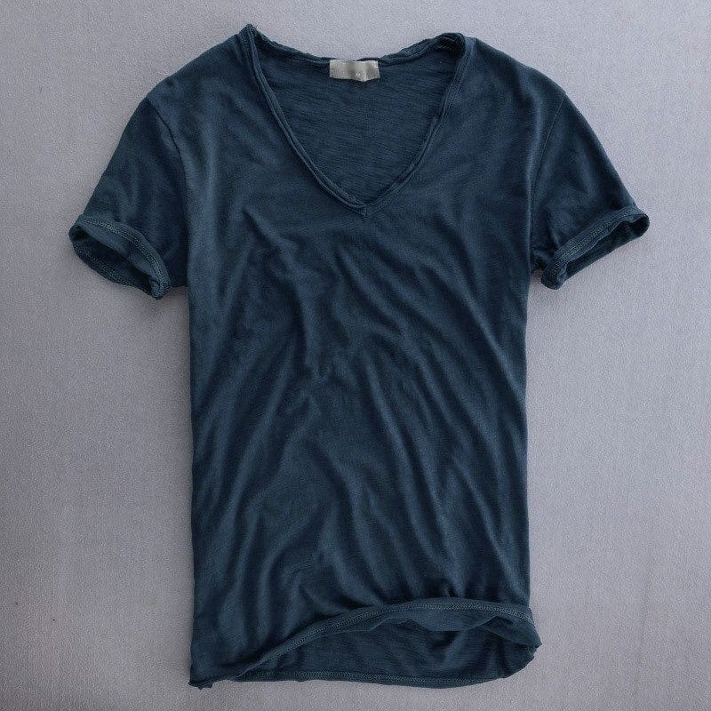 Comfortable V-Neck Men's Short Sleeve Tee