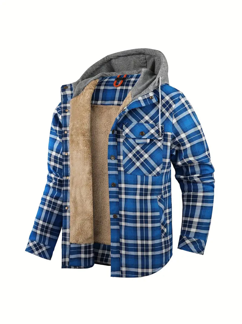 Plaid Hooded Winter Coat