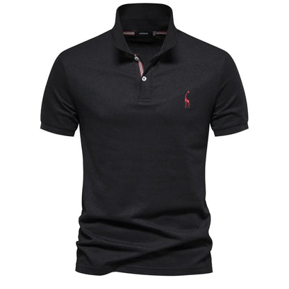 Premium Polo Shirt with Deer Pattern - Vossary