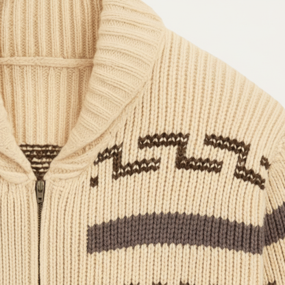 Warm Aztec Pattern Men's Cardigan Sweater