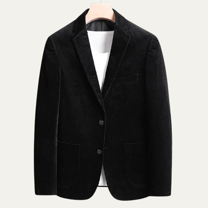 Warm Plaid Corduroy Mens Blazer Jacket