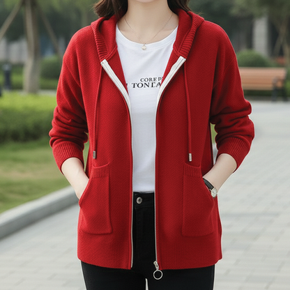 Warm Fleece Zip Up Sweatshirt - Vossary
