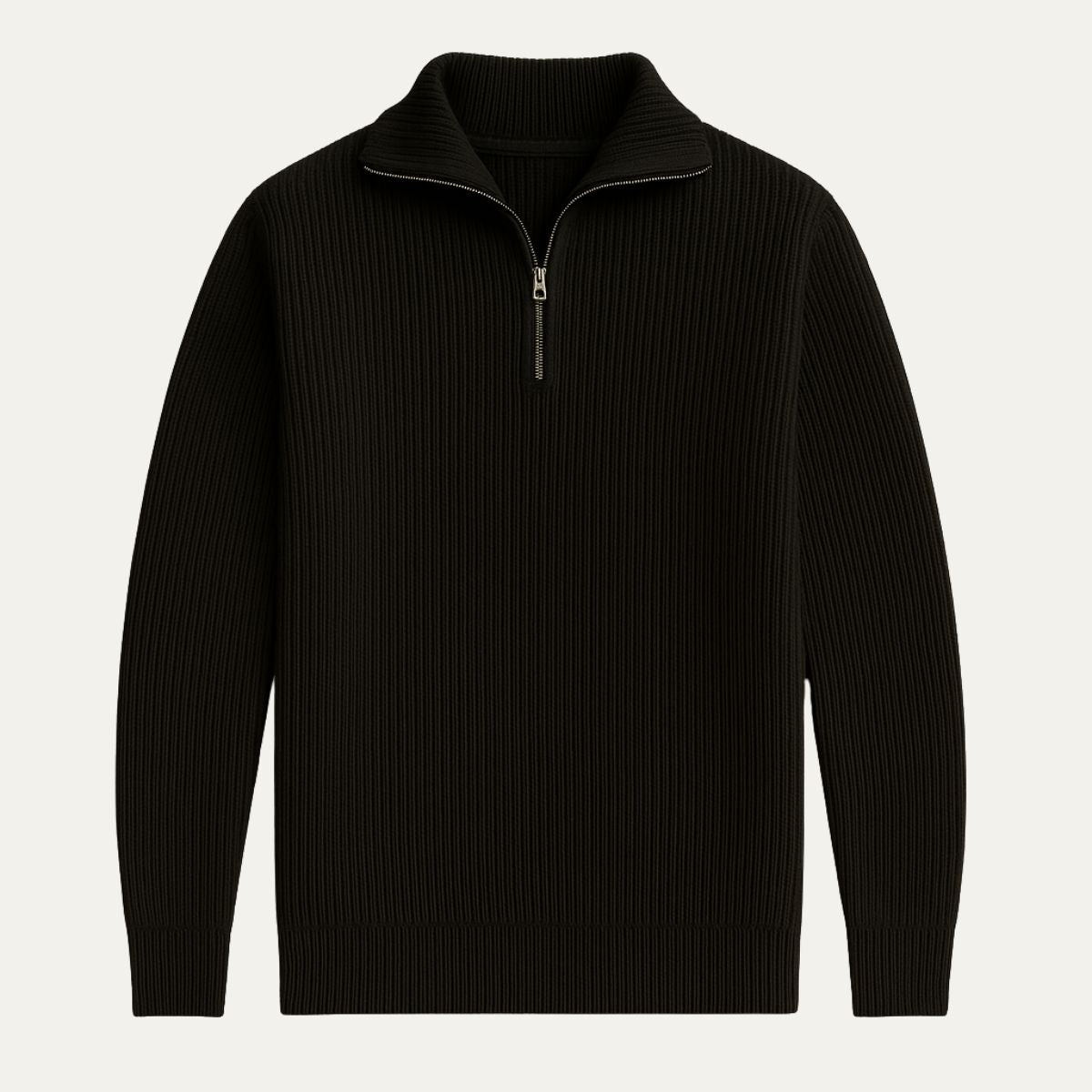 Warm Merino Wool Quarter Zip Jumper - Vossary