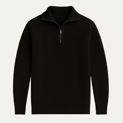 Warm Merino Wool Quarter Zip Jumper - Vossary
