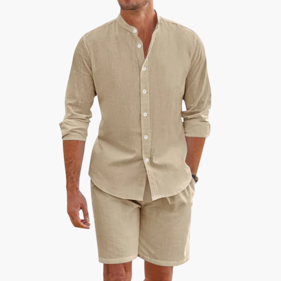 Lightweight Breathable Linen Suit Set for Men