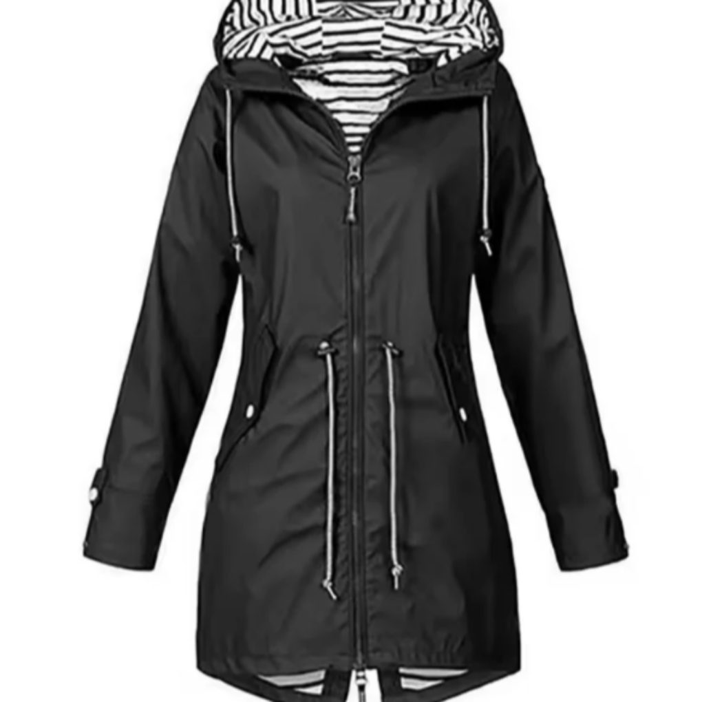 Waterproof Womens Raincoat with Hood - Vossary