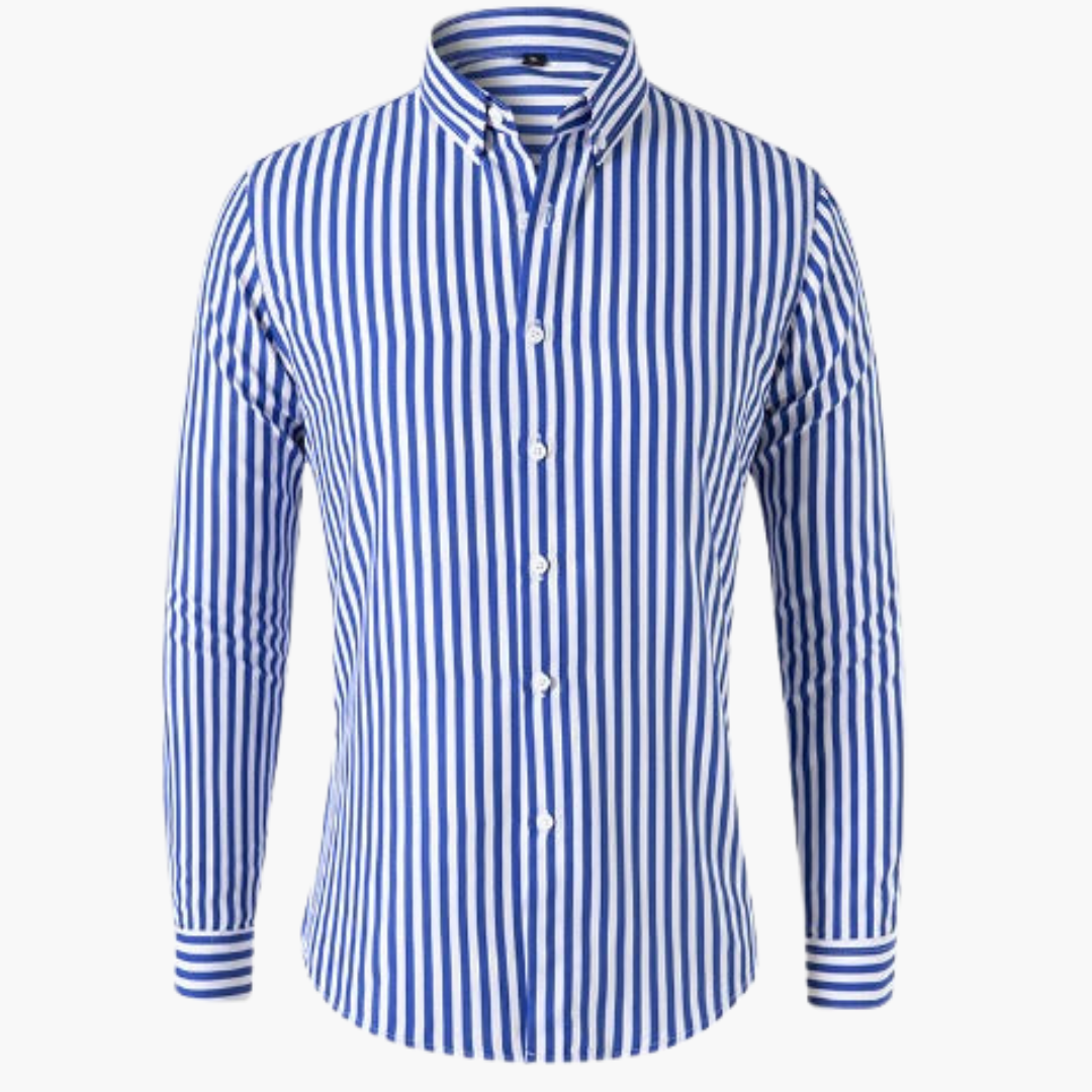 Classic Stripe Mens Button Down Shirt - Vossary