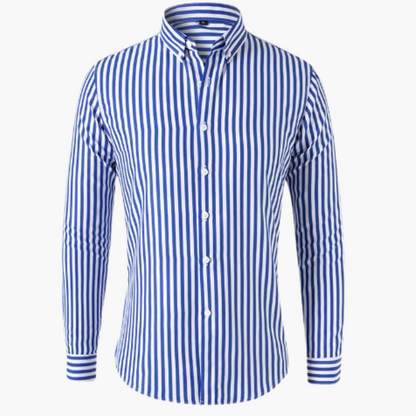 Classic Stripe Mens Button Down Shirt - Vossary