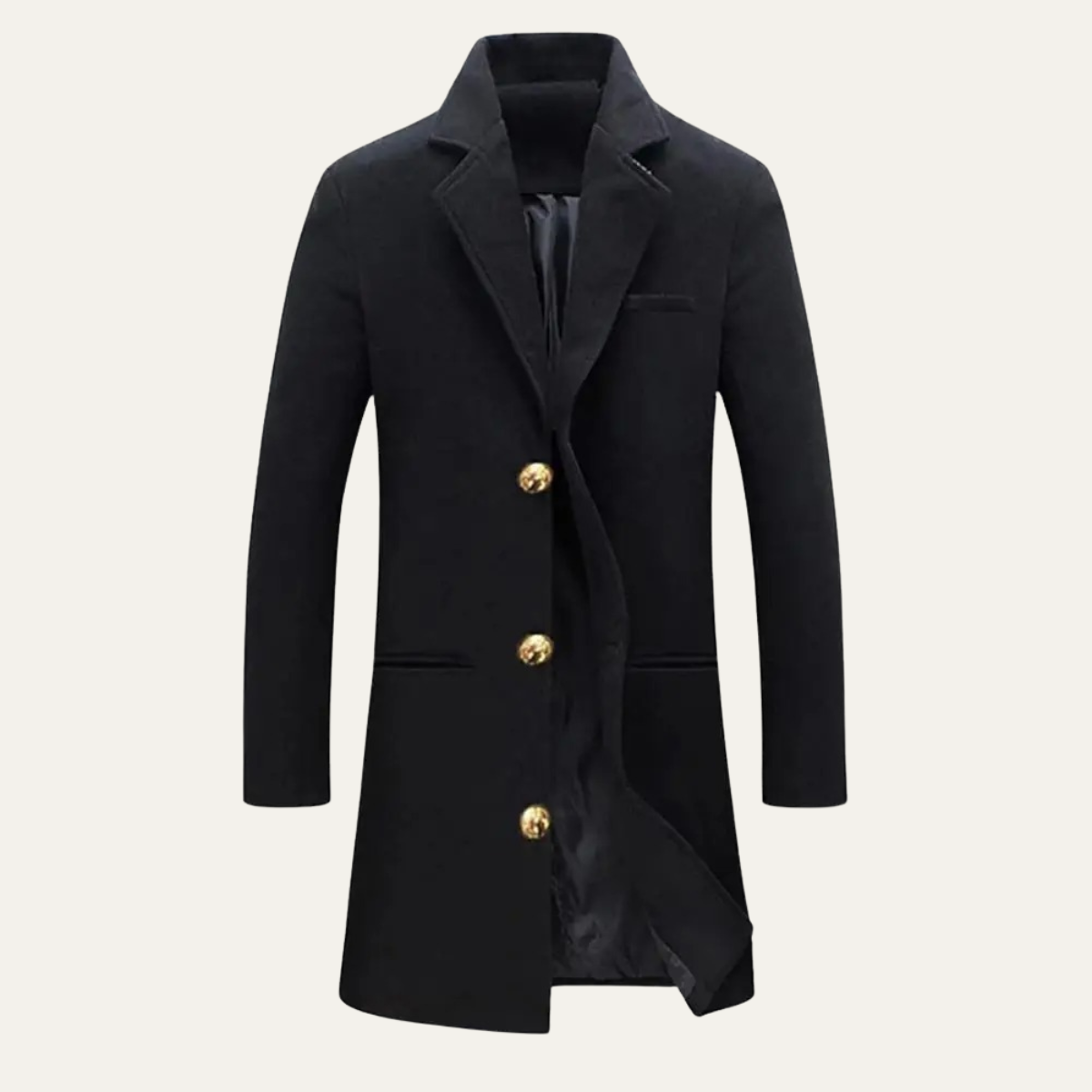 Classic Men's Wool Long Winter Coat - Vossary