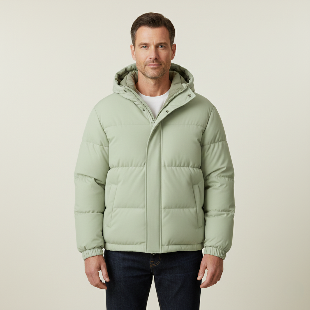 Thermal Insulated Men's Puffer Hooded Parka Jacket