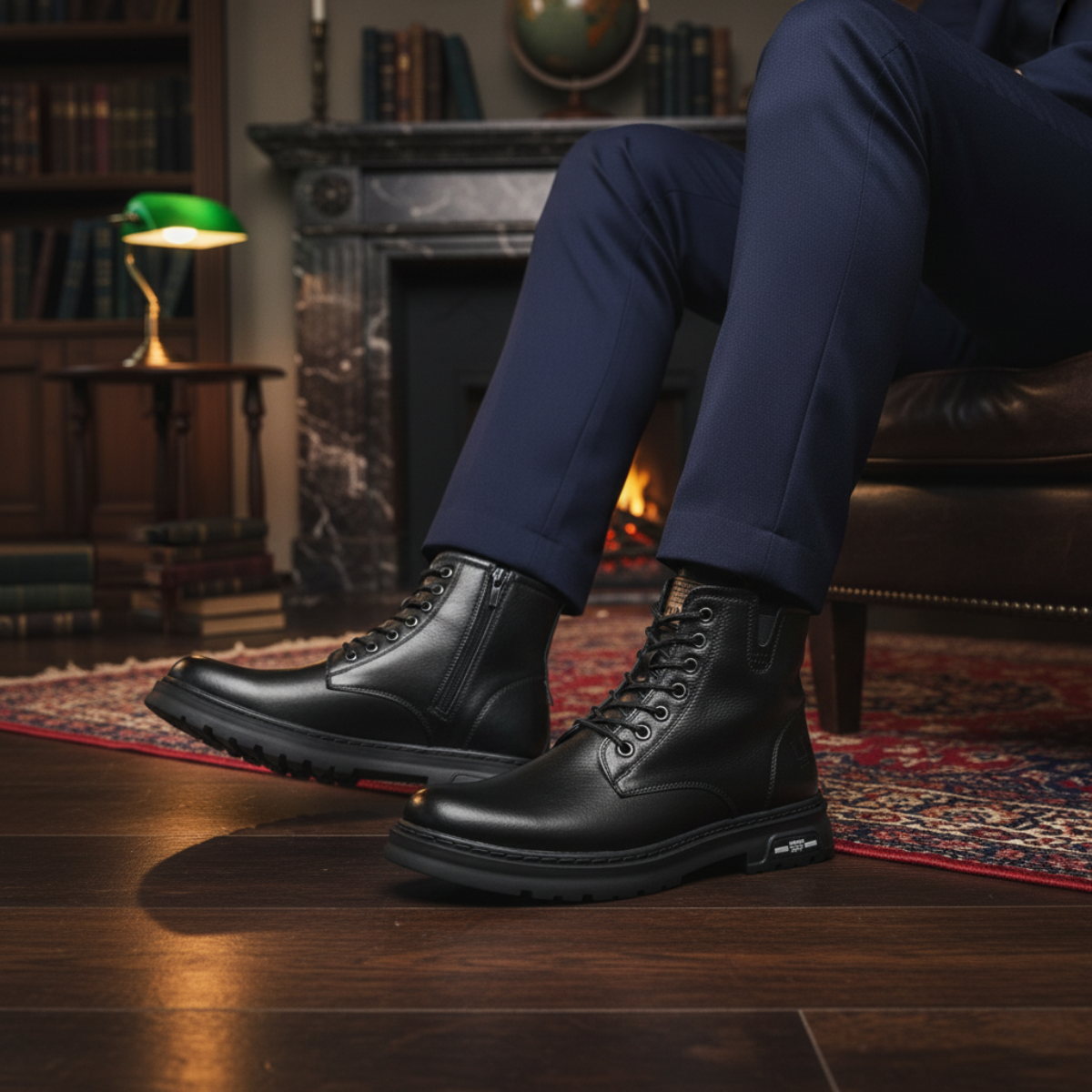 Tough Waterproof Leather Ankle Boots for Men