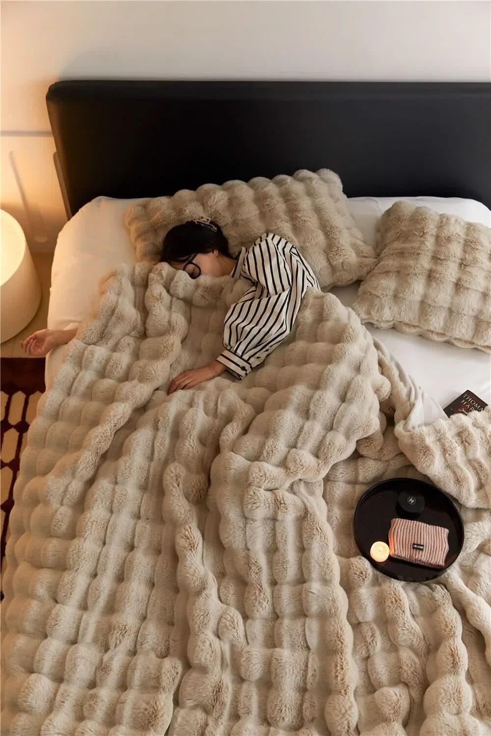 Plush Cozy Quilted Throw Blanket