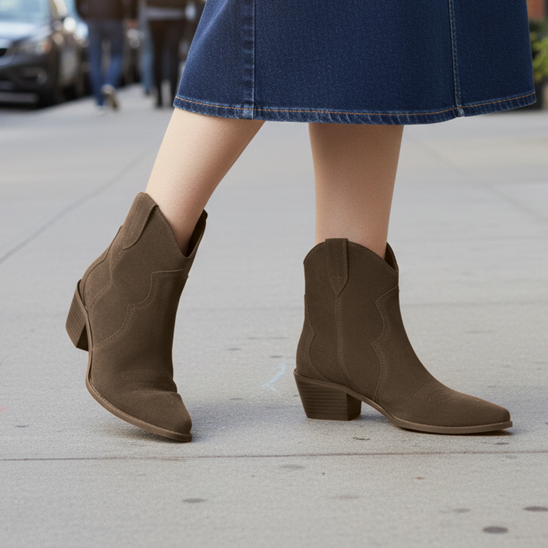 Brown Leather Cowboy Boots - Vossary