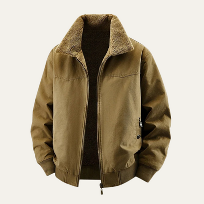 Warm Reversible Mens Fleece Bomber Jacket - Vossary