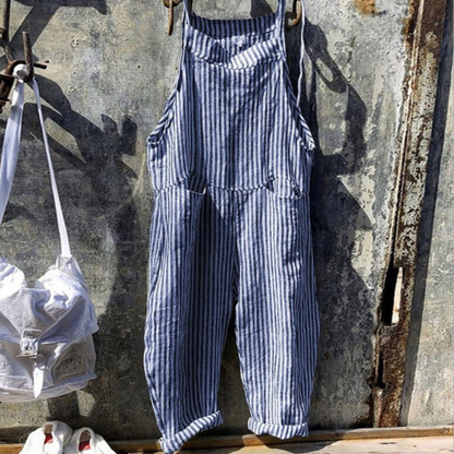 Comfortable Women's Wide Leg Gingham Jumpsuit