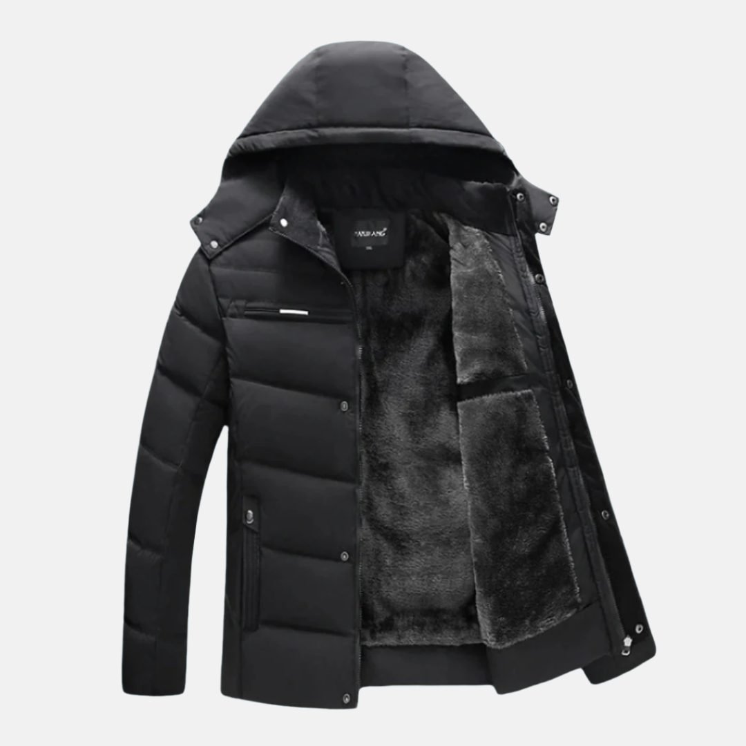 Warm Fleece Padded Hoodie Jacket - EasyApparels