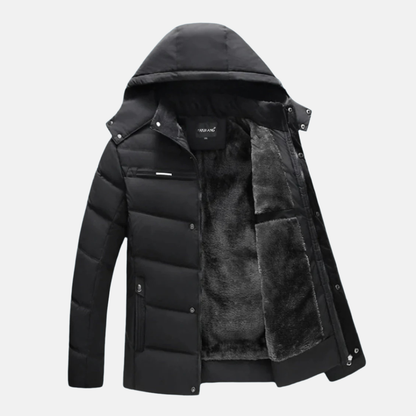 Warm Fleece Padded Hoodie Jacket - EasyApparels