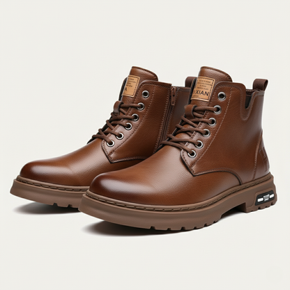 Tough Waterproof Leather Ankle Boots for Men