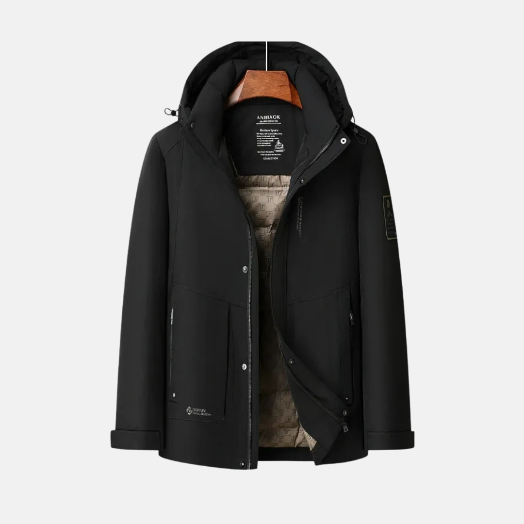 Warm Hooded Down Parka | Insulated Pockets Jacket - EasyApparels