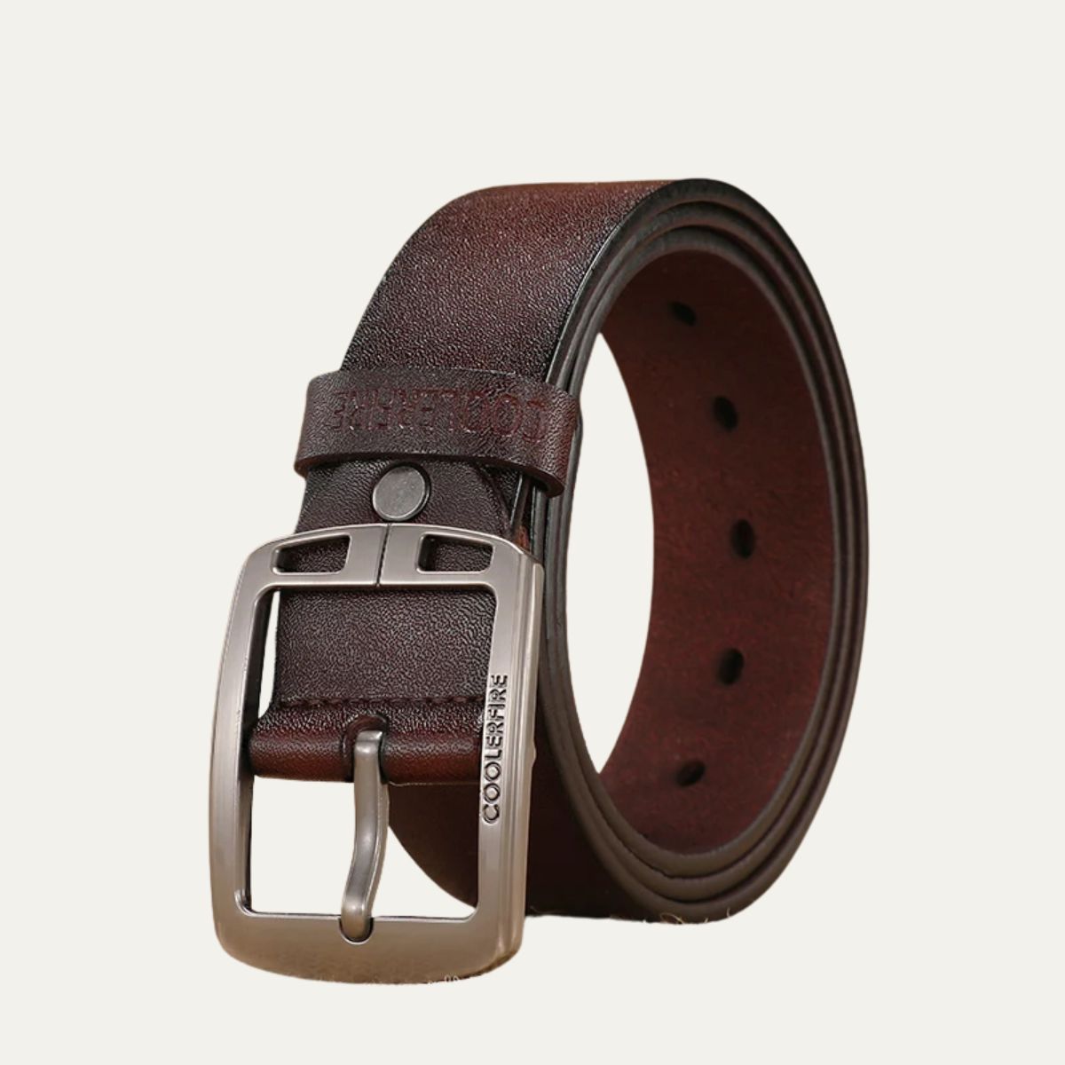 Classic Leather Belt - Authentic Cowhide Strap - Vossary