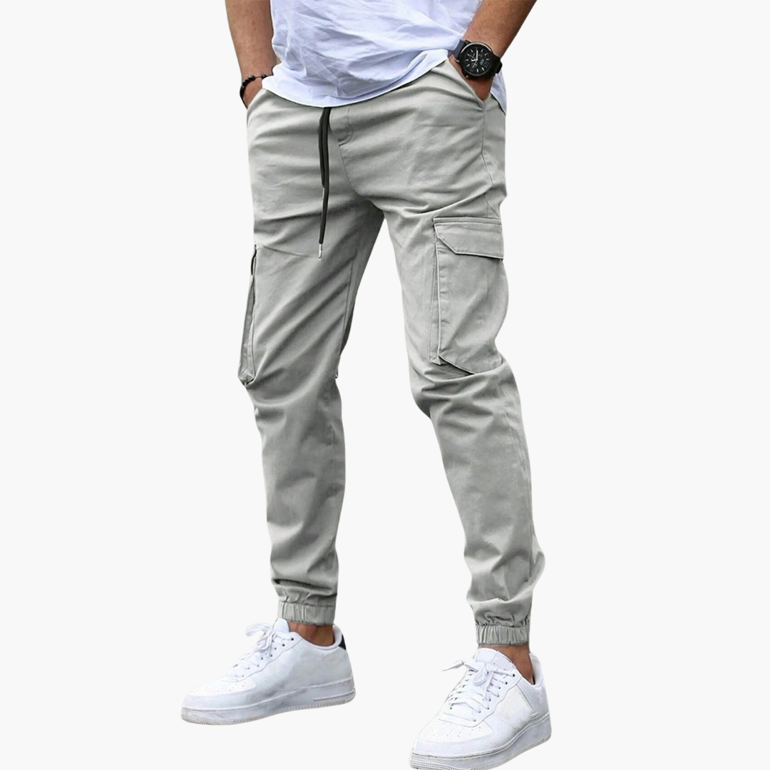 Comfy Men's Cargo Joggers with Pockets - Vossary