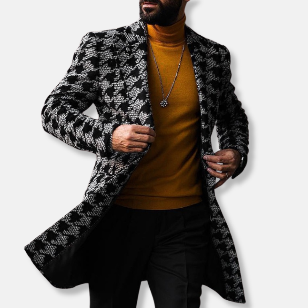 Classic Men's Wool Trench Overcoat - EasyApparels