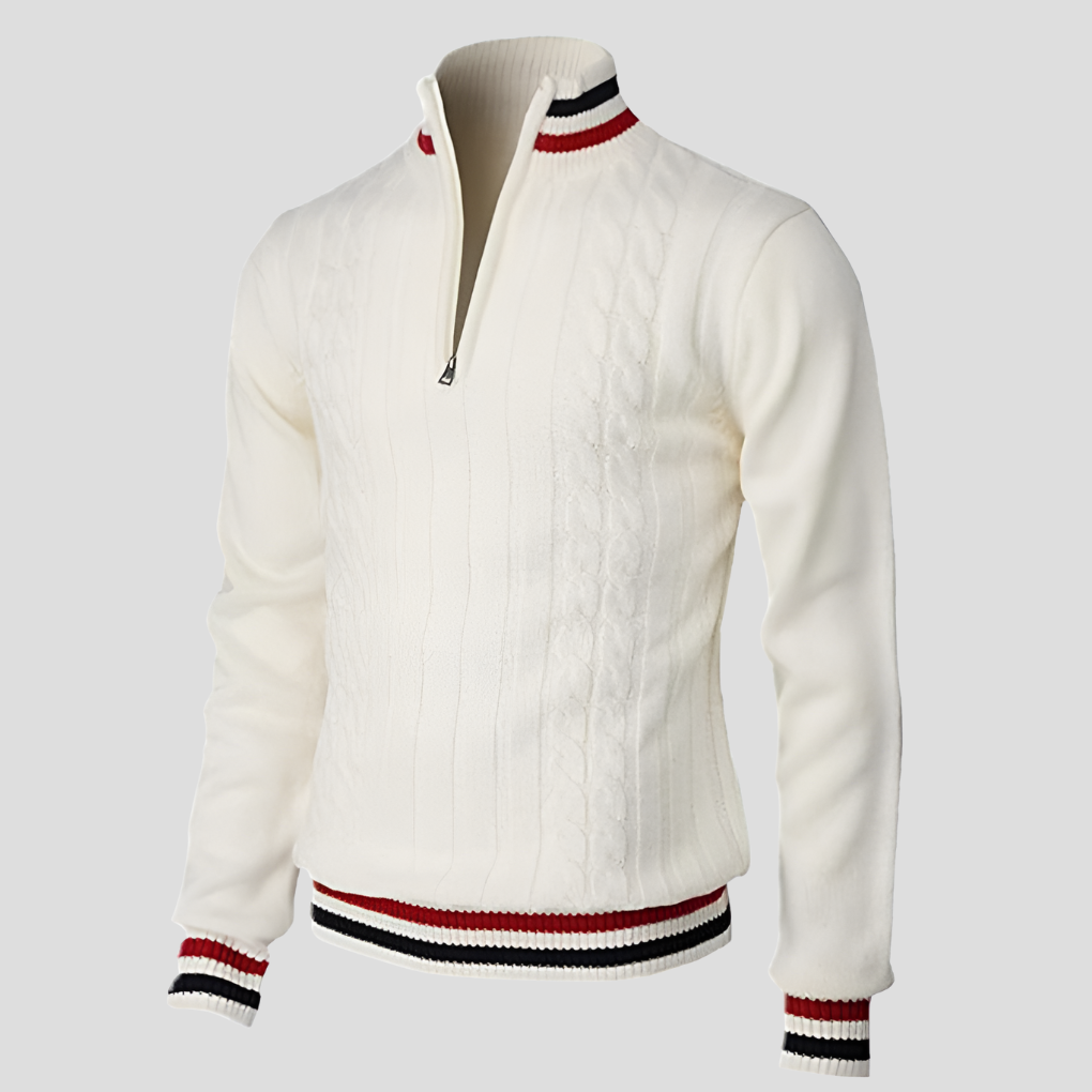 Trendy Mens Zip Up Sweater - Vossary