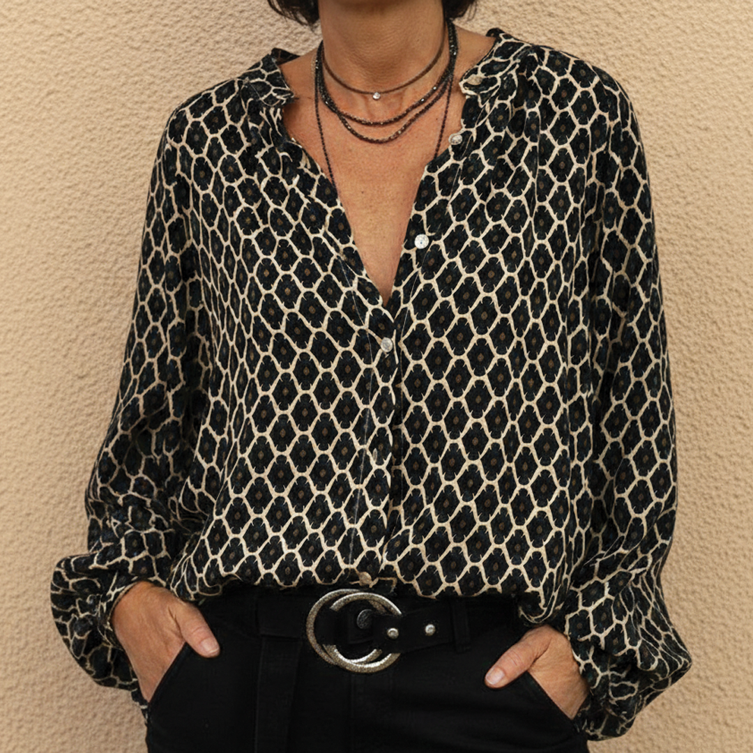Fall Women's V Neck Shirt - Vossary
