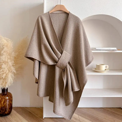 Soft Oversized Women's Wrap Poncho - EasyApparels