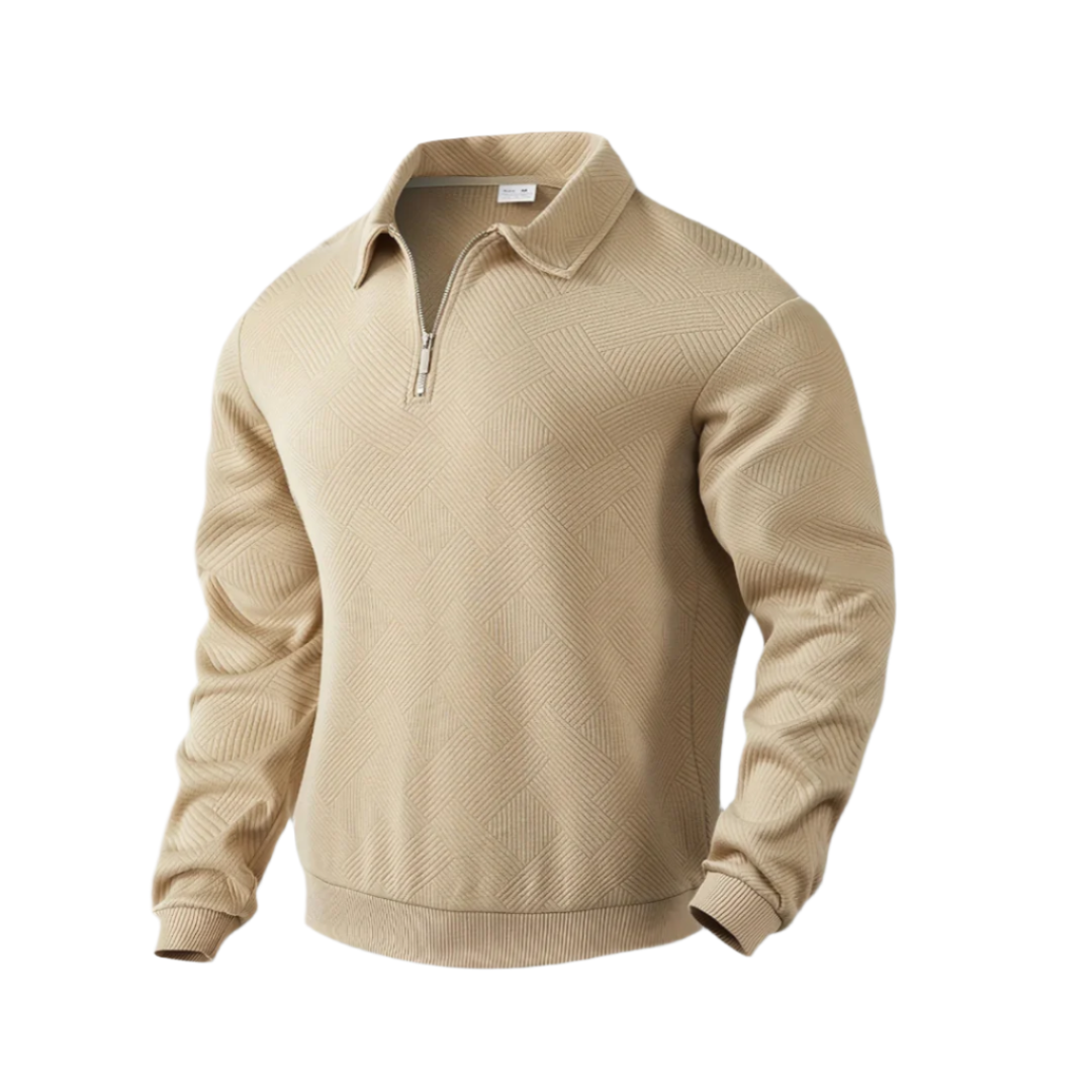 Warm Quarter Zip Knit Sweater for Men - Vossary