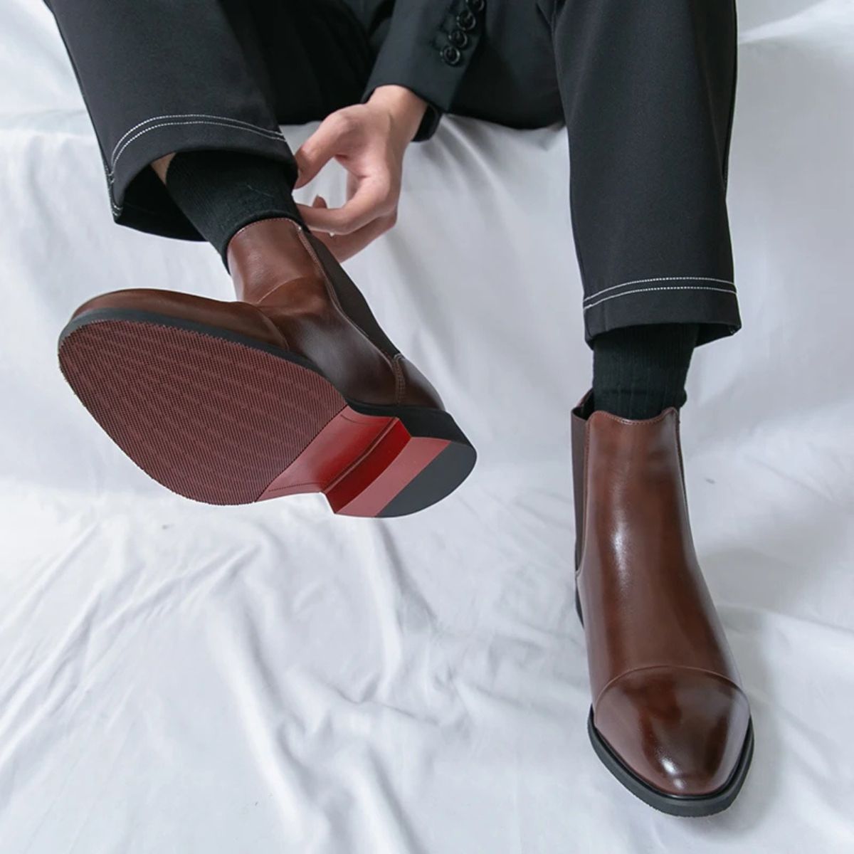 Classic Leather Ankle Boots for Men