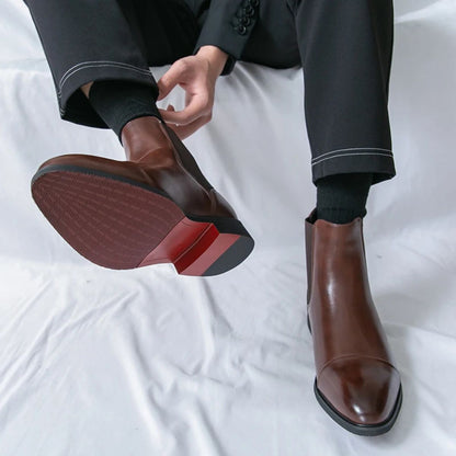 Classic Leather Ankle Boots for Men