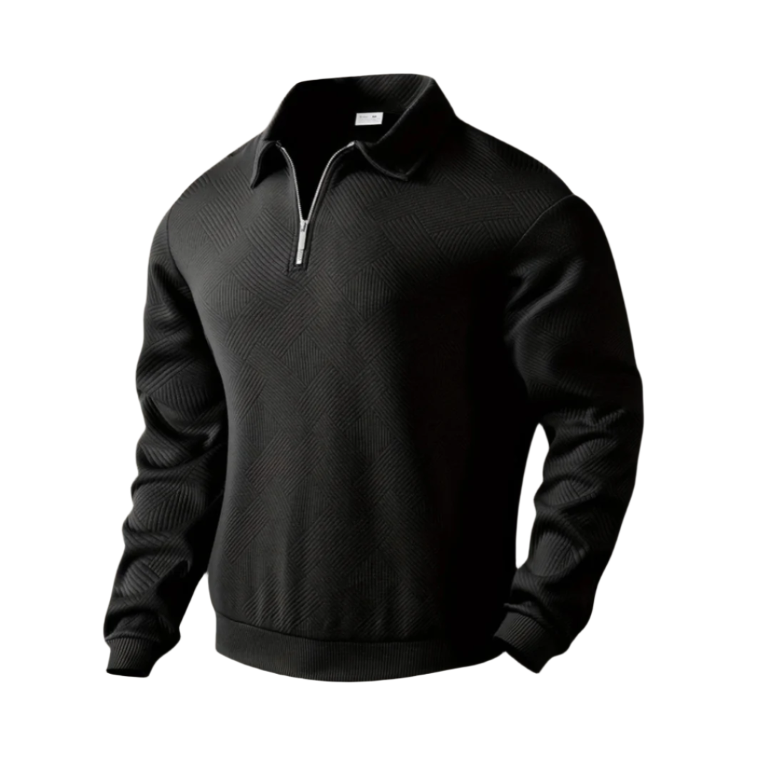 Warm Quarter Zip Knit Sweater for Men