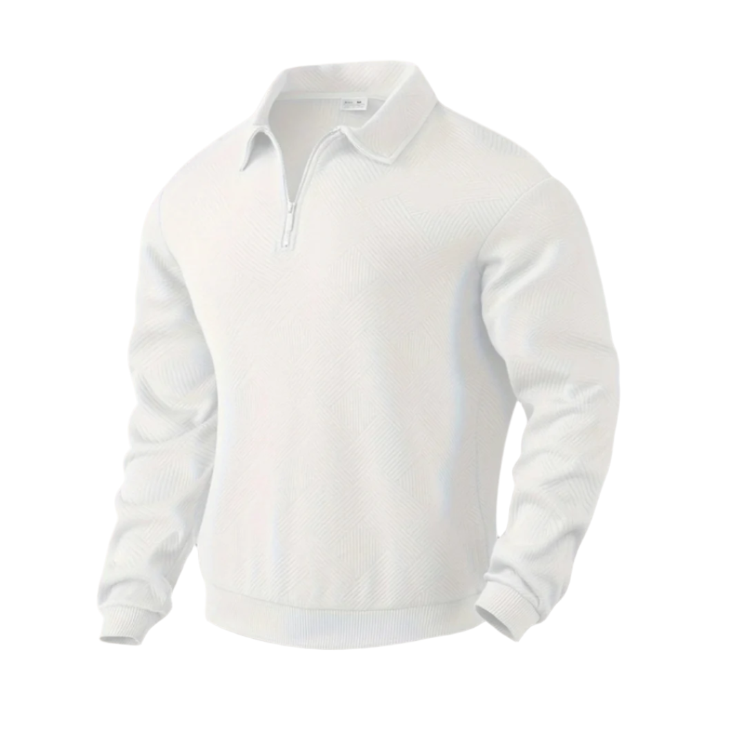 Warm Quarter Zip Knit Sweater for Men