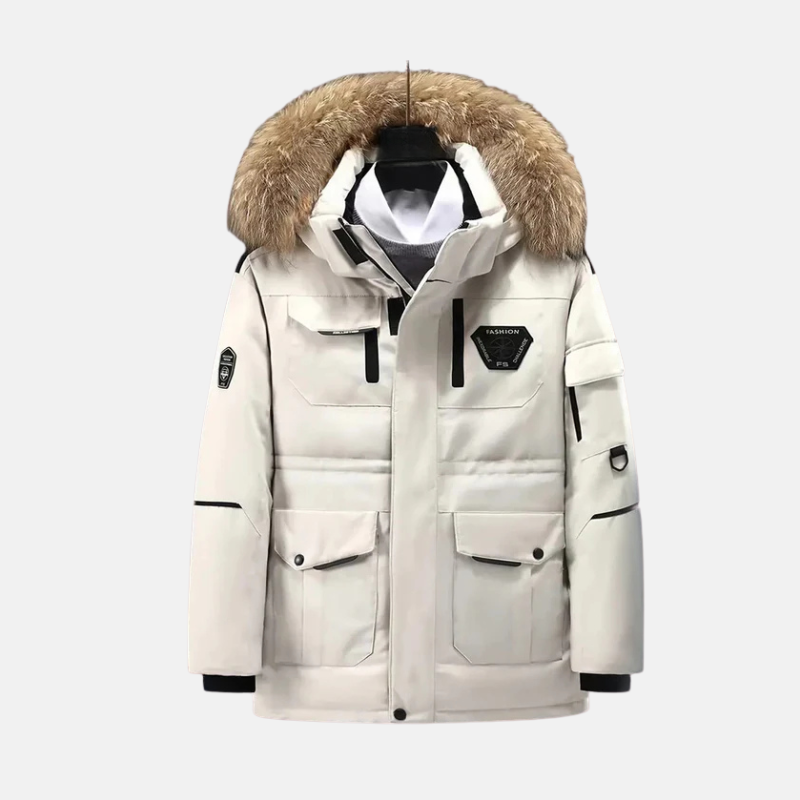 Warm Fur Hooded Parka Coat - EasyApparels