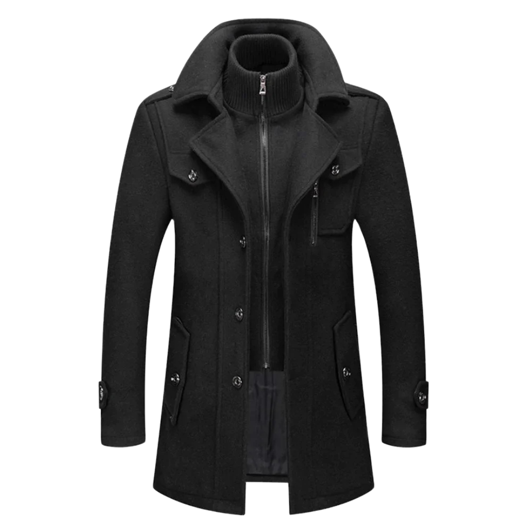 Warm Double Breasted Mens Winter Coat - EasyApparels