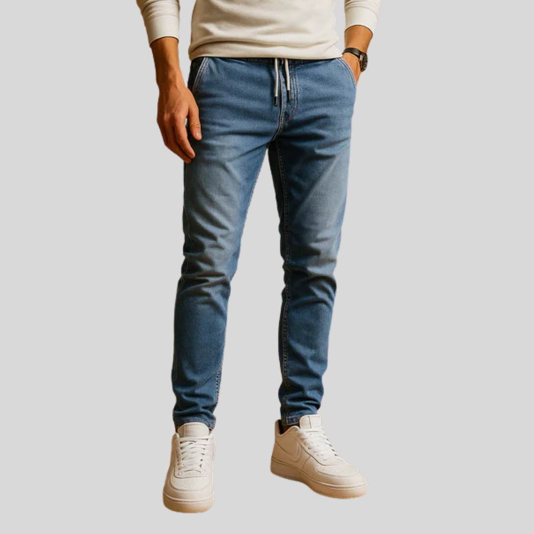 Slim Fit Men's Dark Stretch Jeans - Vossary