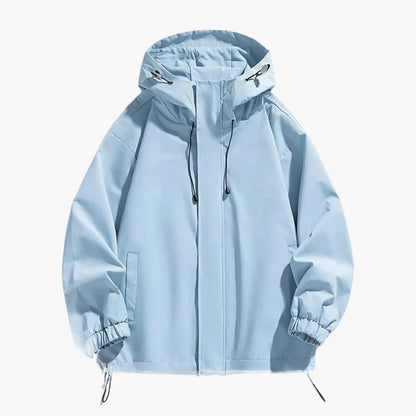 Waterproof Hoodie Jacket for Men with Zip Closure