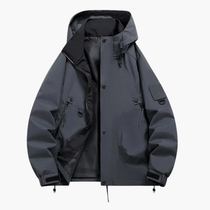Waterproof Ski Parka with Hood and Insulated Pockets