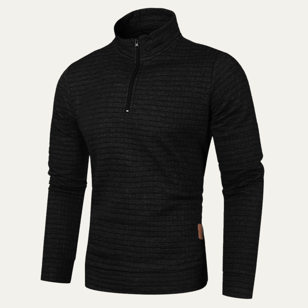 Comfortable Mens Breathable Quarter Zip Pullover Sweater