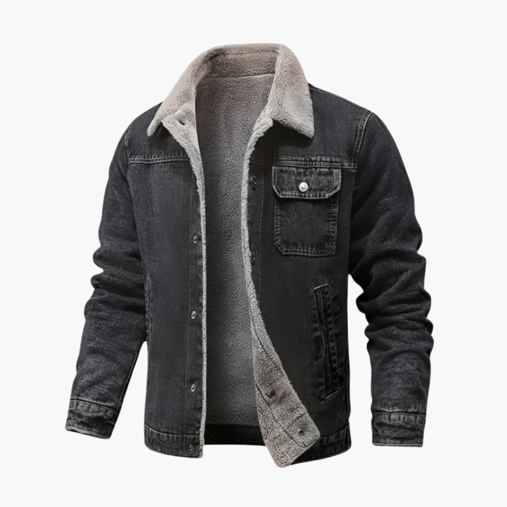 Warm Insulated Denim Jacket - Vossary