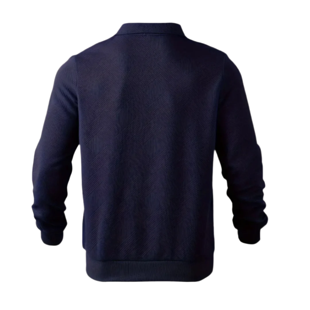 Warm Quarter Zip Knit Sweater for Men