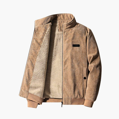 Warm Textured Zip Jacket for Men
