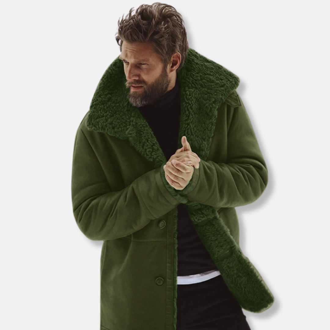 Casual Men's Mid Length Wool Coat - EasyApparels